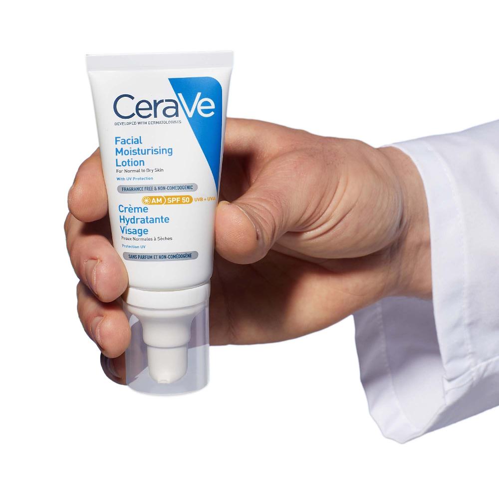 lookfantastic CeraVe AM Facial Moisturising Lotion SPF50 for Normal to Dry Skin 52ml Neueste Mode