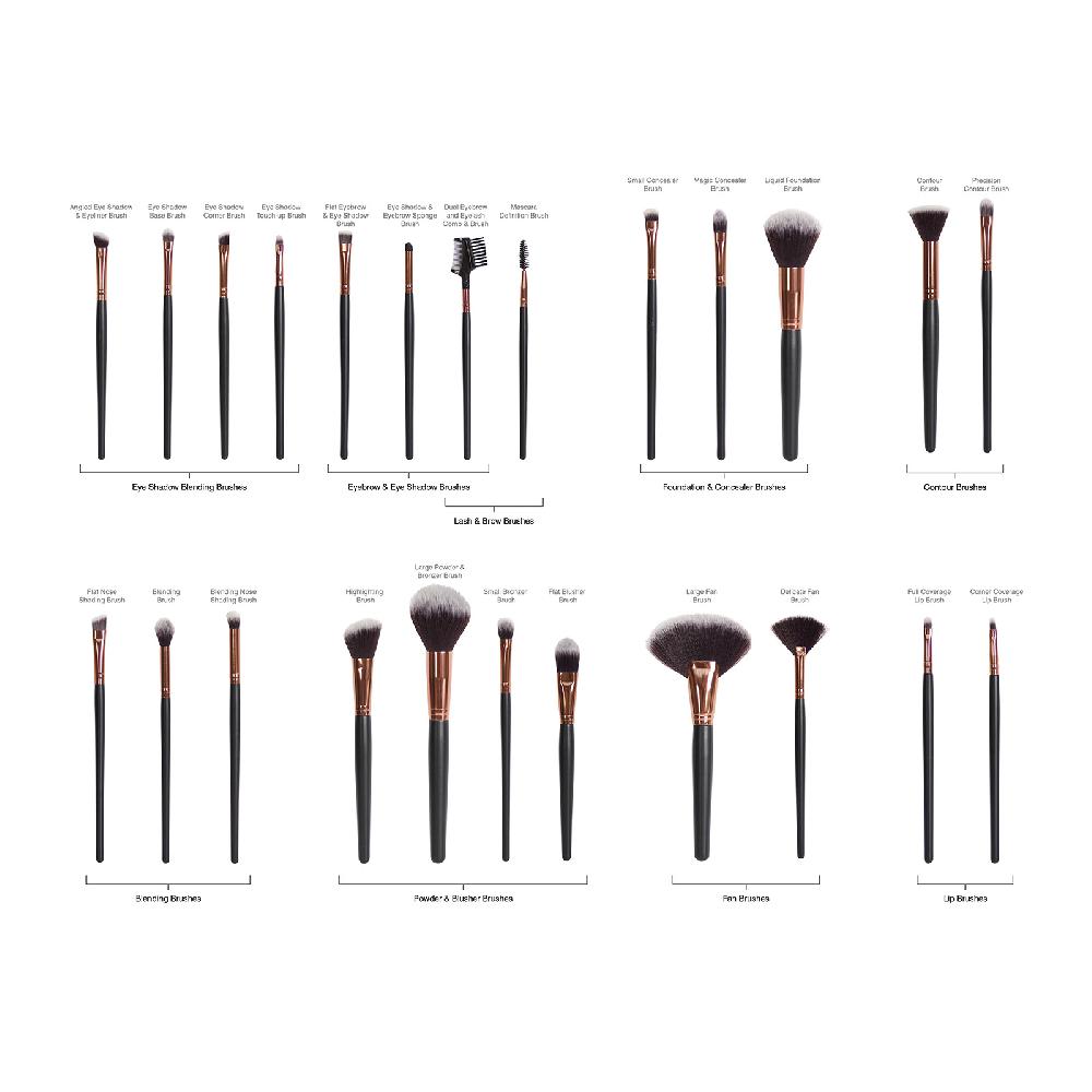 lookfantastic Rio 24 Piece Professional Cosmetic Make-up-Pinselset Outlet