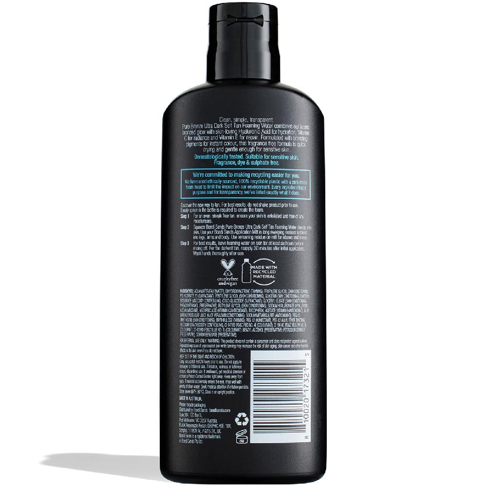 lookfantastic Bondi Sands Pure Bronze Ultradunkles Schäumendes Selbstbräunungswasser 200 ml 50% Rabatt für begrenzte Zeit