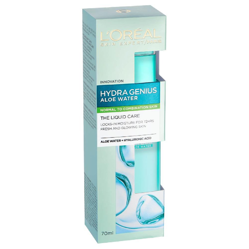 lookfantastic L'Oréal Paris Hydra Genius Liquid Care Moisturiser for Normal Combination Skin 70ml 2 Pack Exclusive Fabrikverkauf