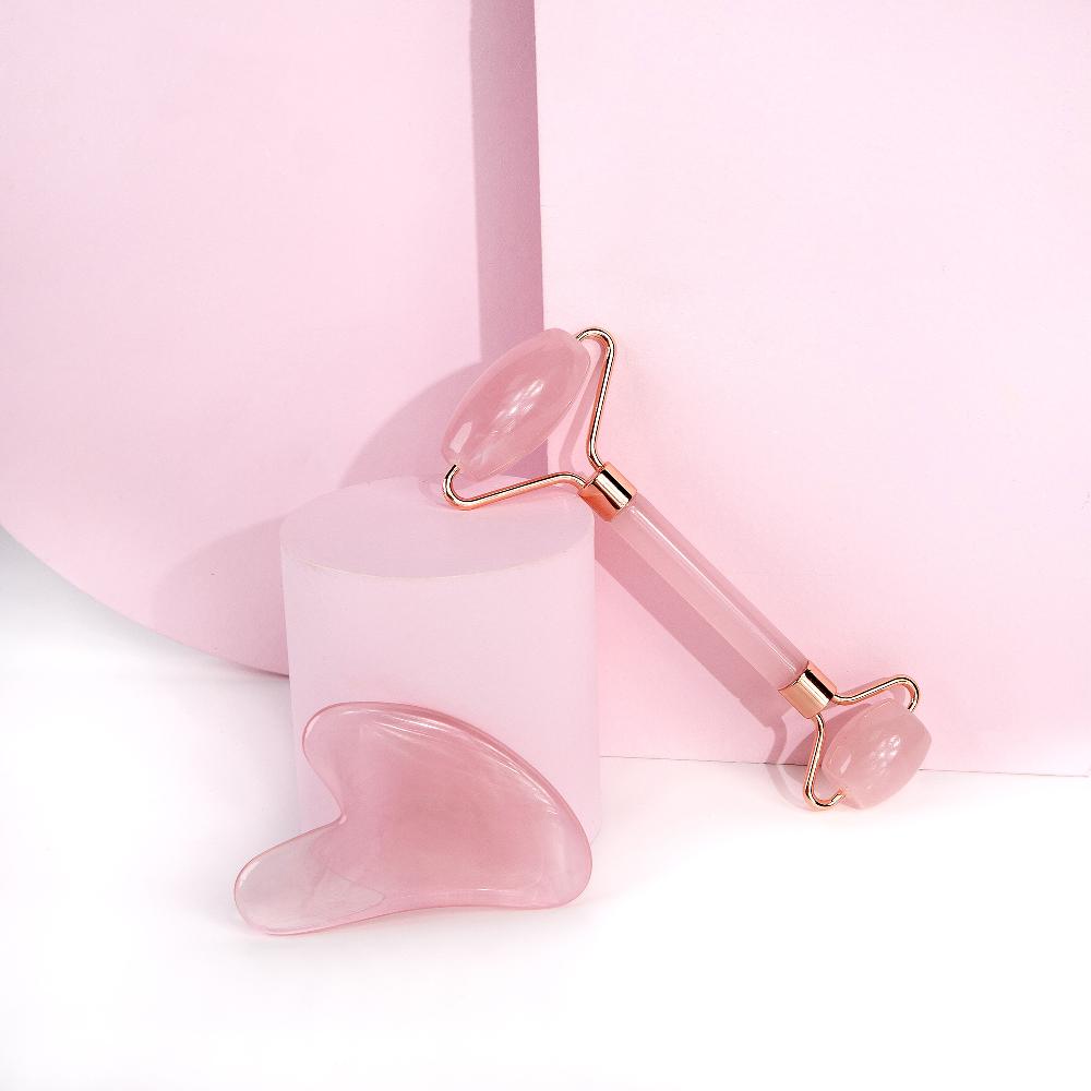 lookfantastic brushworks HD Rose Quartz Resin Roller & Gua Sha Online