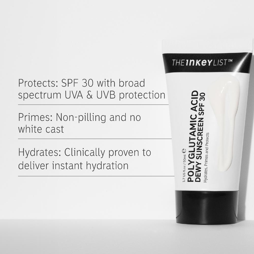 lookfantastic The INKEY List Polyglutamic Acid Dewy Sonnenschutz LSF 30 50 ml Cyber Monday