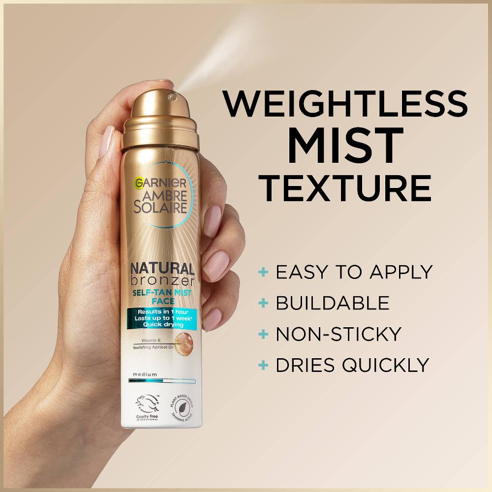 lookfantastic Garnier Ambre Solaire No Streaks Bronzer Face Mist Spray - Original (75ml) Begrenzte Freigabe