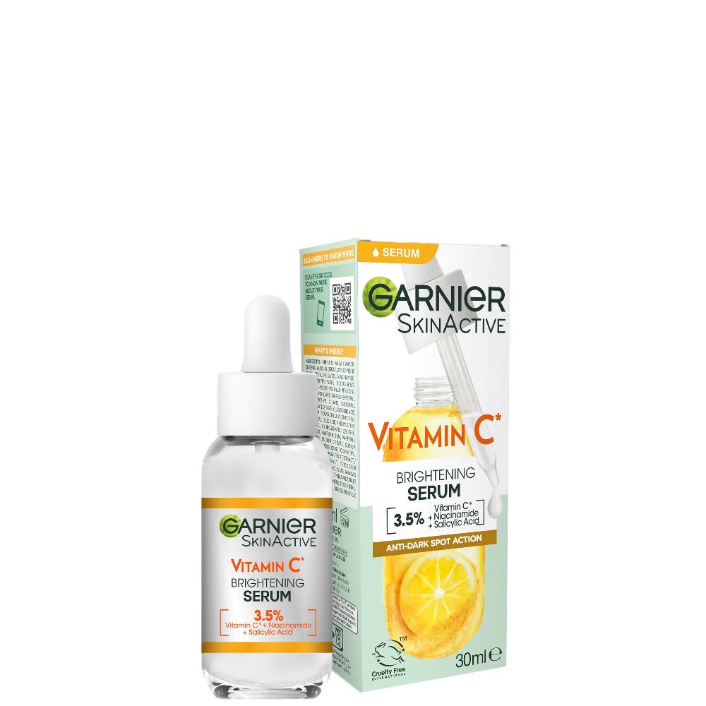 lookfantastic Garnier 3.5% Vitamin C Niacinamide Salicylic Acid Brightening and Anti Dark Spot Serum 30ml