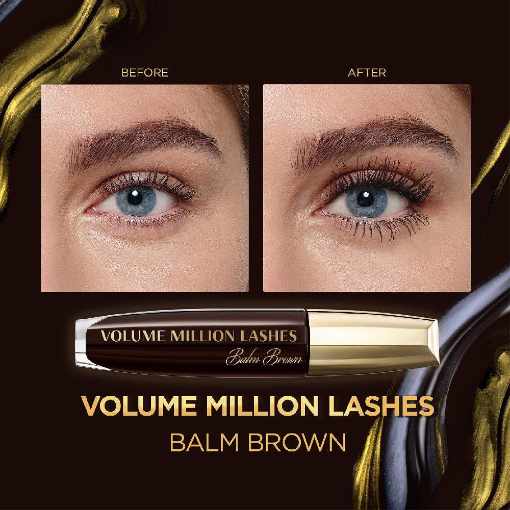 lookfantastic L'Oréal Paris Volume Million Wimpernbalsam Braune Volumengebende Mascara – Braun 57 g Muttertagsangebot