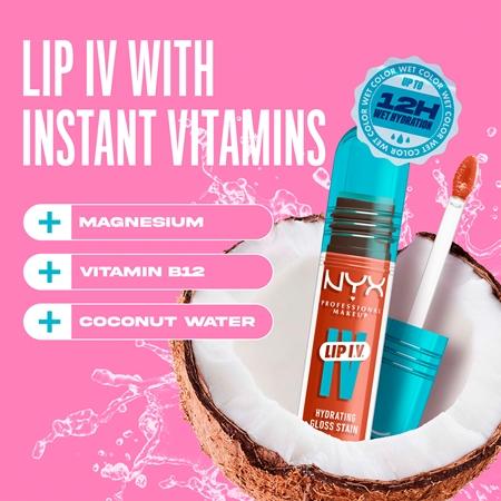 NYX Professional Makeup NYX Professional Makeup Lip IV langlebiger Lipgloss mit feuchtigkeitsspendender Wirkung Begrenztes Angebot
