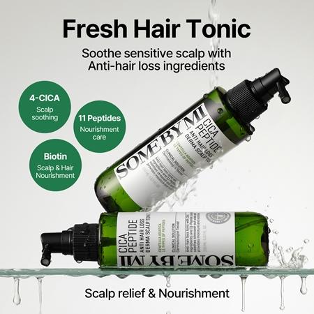 Some By Mi Some By Mi Cica Peptide Derma Scalp Tonic feuchtigkeitsspendendes Tonikum mit ernährender Wirkung gegen Haarausfall Clearance-Verkauf