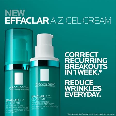 La Roche-Posay La Roche-Posay Effaclar A.Z. Gel Cream Gel-Creme für Unvollkommenheiten wegen Akne Haut Begrenzt auf 3 Tage