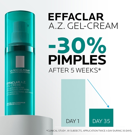 La Roche-Posay La Roche-Posay Effaclar A.Z. Gel Cream Gel-Creme für Unvollkommenheiten wegen Akne Haut Begrenzt auf 3 Tage