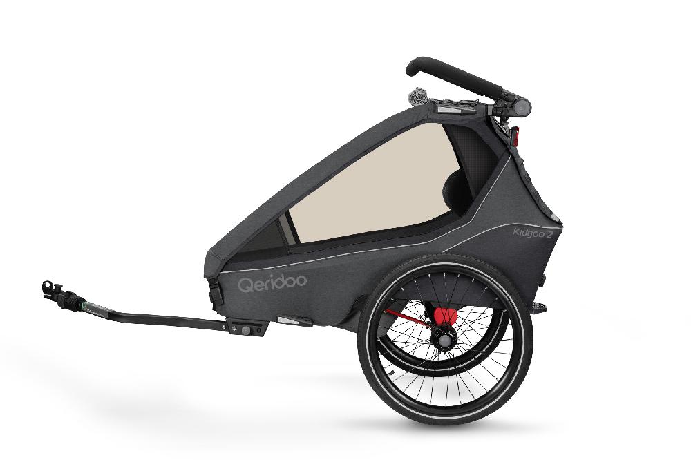 babymarkt Kinderfahrradanhänger Kidgoo2 Steel Grey Kollektion 2023 inklusive Hängematte Plus Limited Edition Theraline Räumungsverkauf