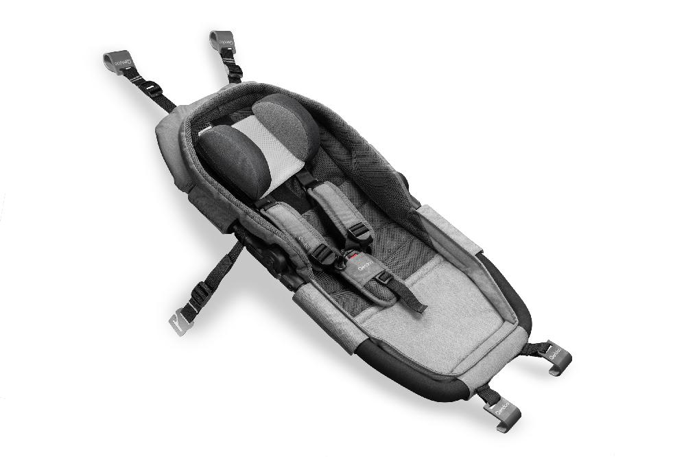 babymarkt Kinderfahrradanhänger Kidgoo2 Steel Grey Kollektion 2023 inklusive Hängematte Plus Limited Edition Theraline Räumungsverkauf