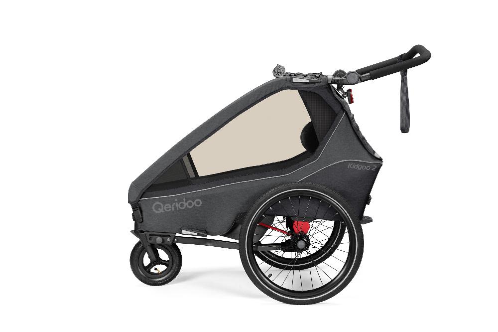 babymarkt Kinderfahrradanhänger Kidgoo2 Steel Grey Kollektion 2023 inklusive Hängematte Plus Limited Edition Theraline Räumungsverkauf