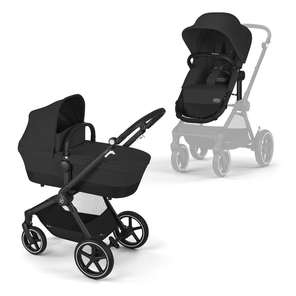 babymarkt 3 in 1 Reisesystem Kombikinderwagen Eos Lux inklusive Babyschale Aton B2 Black Moon Black Riesige Ersparnisse