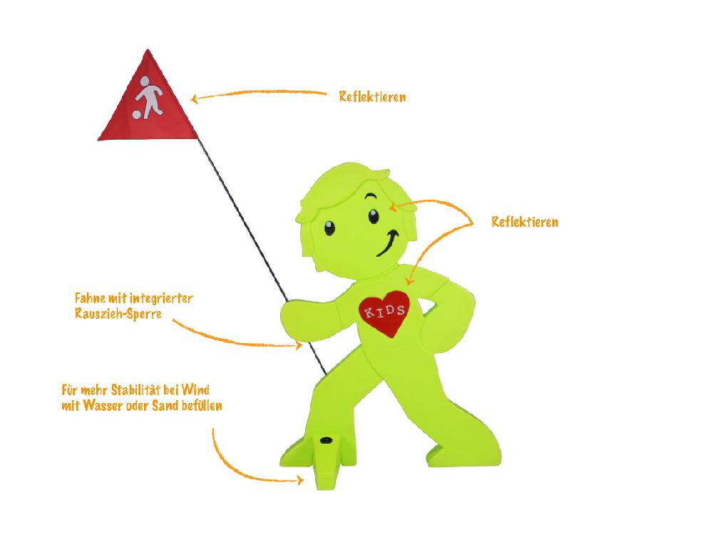 babymarkt Streetbuddy Warnfigur für mehr Kindersicherheit - grün Exklusivangebot