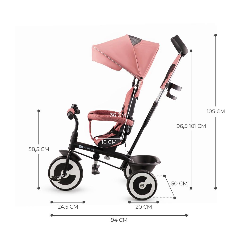 babymarkt Dreirad Aston rose pink Preisnachlass