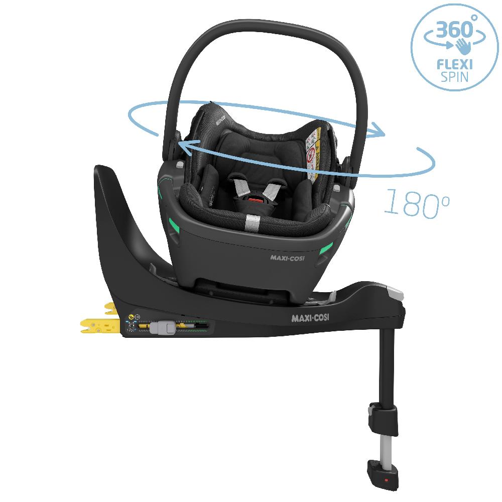 babymarkt Set Babyschale Coral 360 Essential Black plus Basisstation FamilyFix 360 Räumungsverkauf