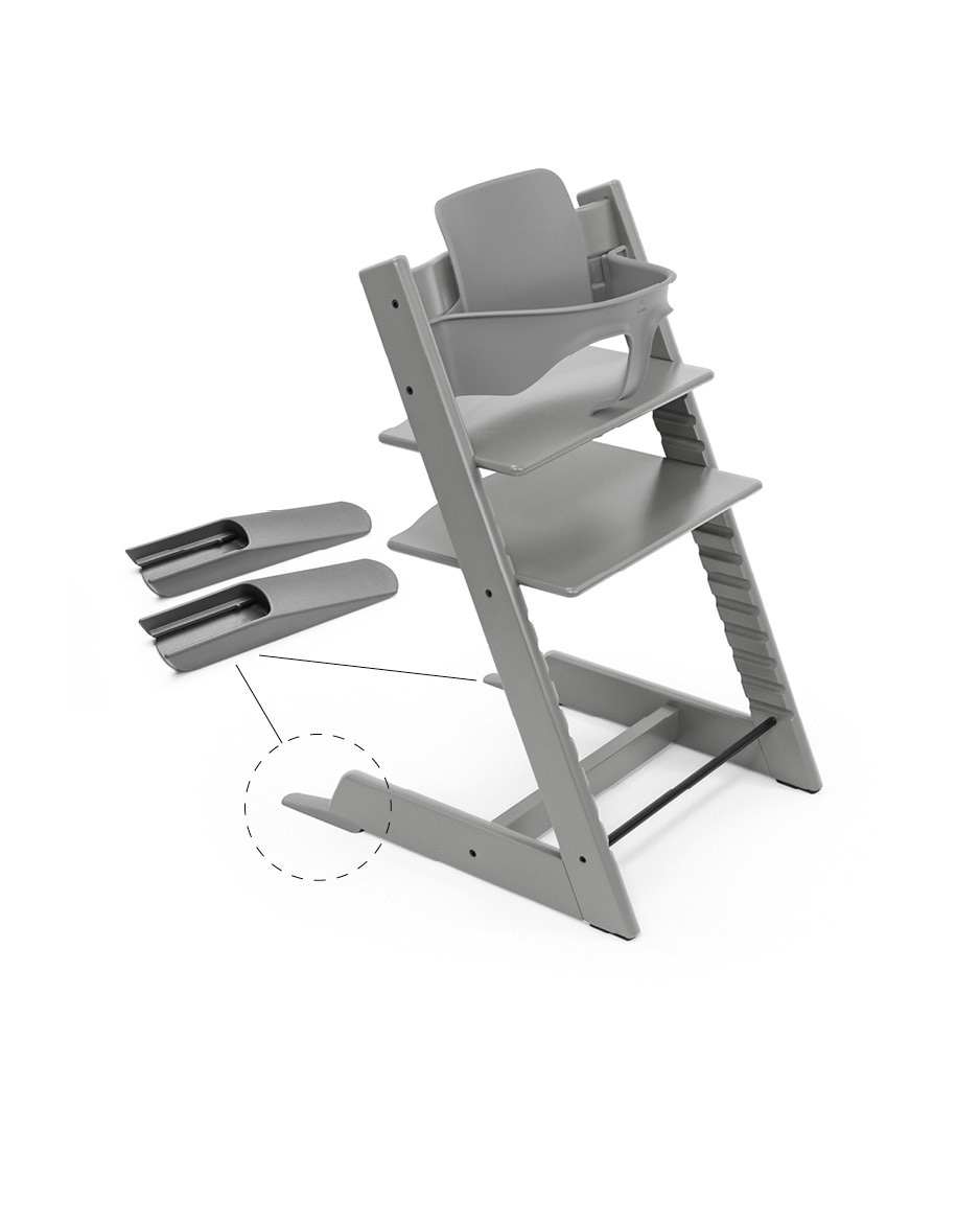 babymarkt Tripp Trapp Hochstuhl Buche Storm Grey + Gratis Baby Set V2 storm grey Sonderangebot der Fabrik