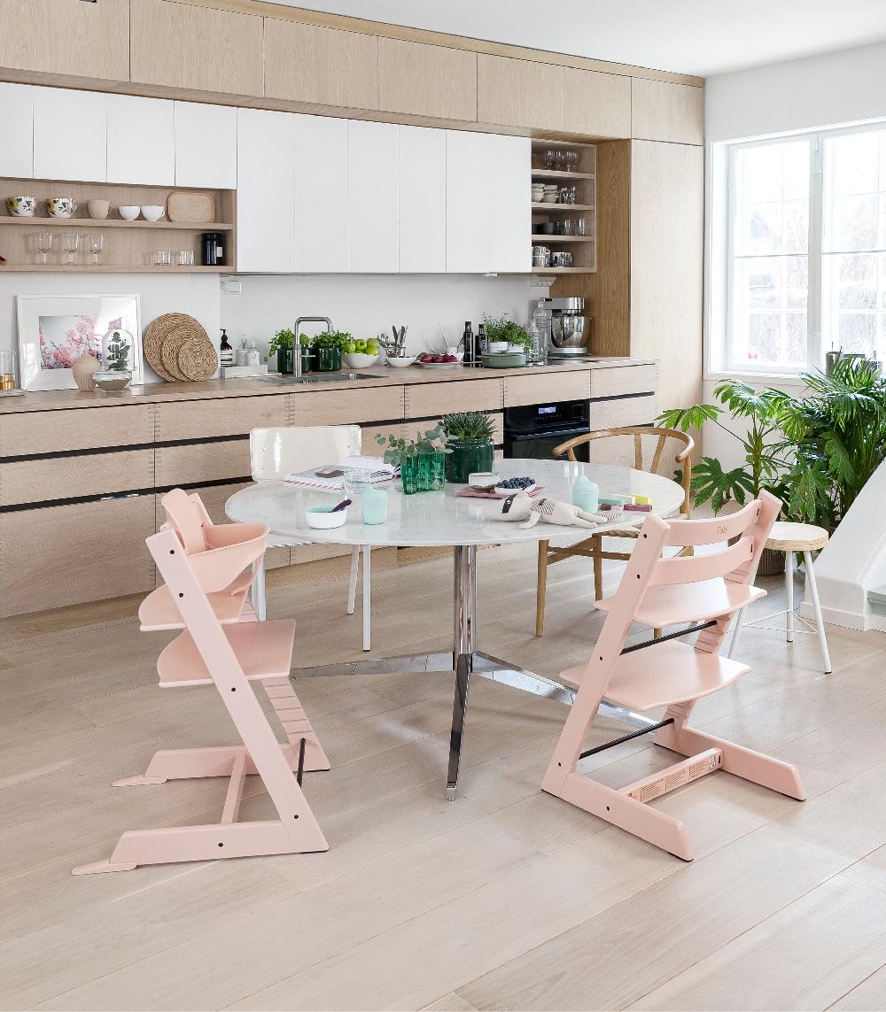 babymarkt Tripp Trapp Hochstuhl Buche Serene Pink + Gratis Baby Set V2 Serene Pink Outlet