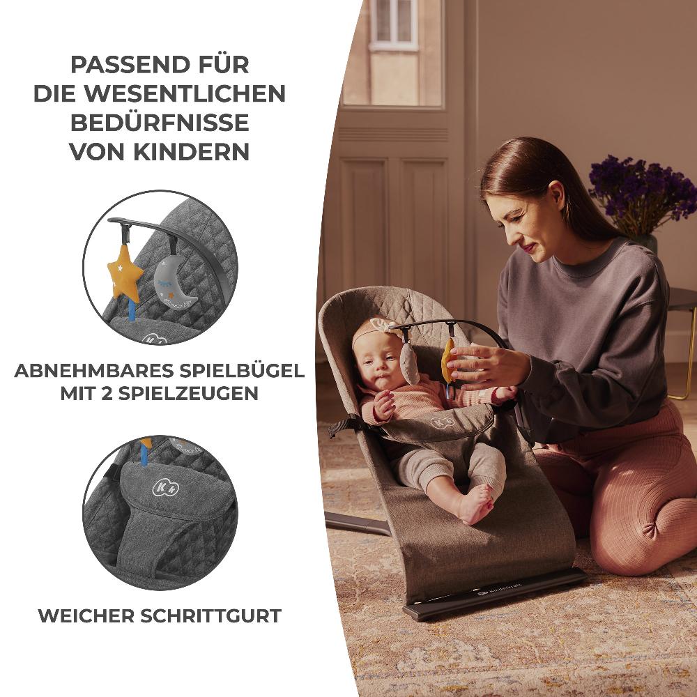 babymarkt Babywippe MIMI grey Fabrikpreis
