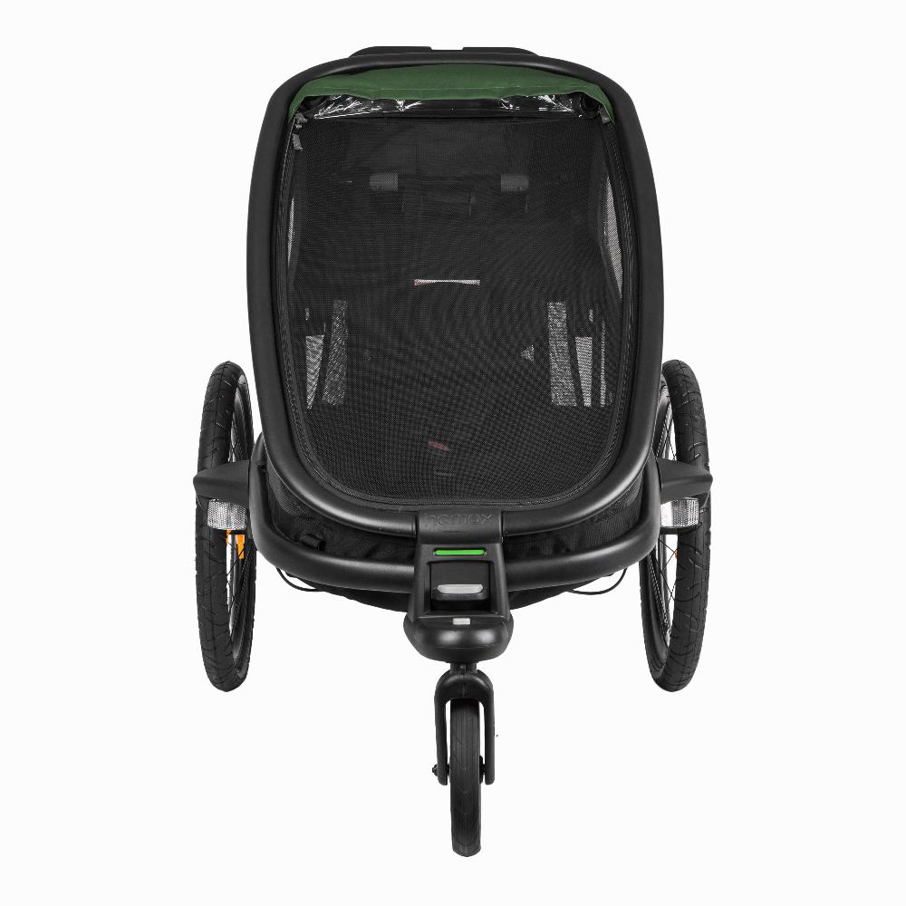 babymarkt Kinderfahrradanhänger Outback ONE mit Rückenlehnenverstellung Green/Black Weihnachtsangebot
