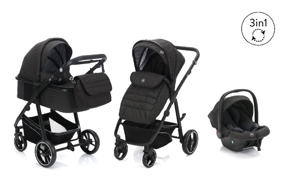 babymarkt Kombikinderwagen 3 in 1 Jaguar dunkelgrau melange Neueste Stile