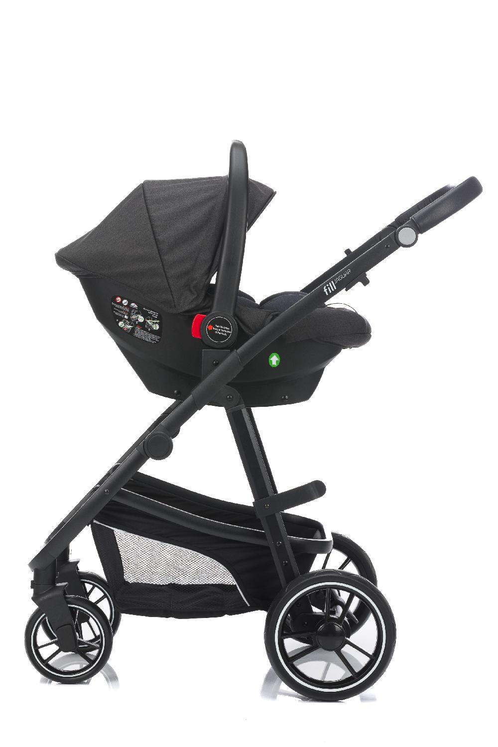 babymarkt Kombikinderwagen 3 in 1 Jaguar dunkelgrau melange Neueste Stile