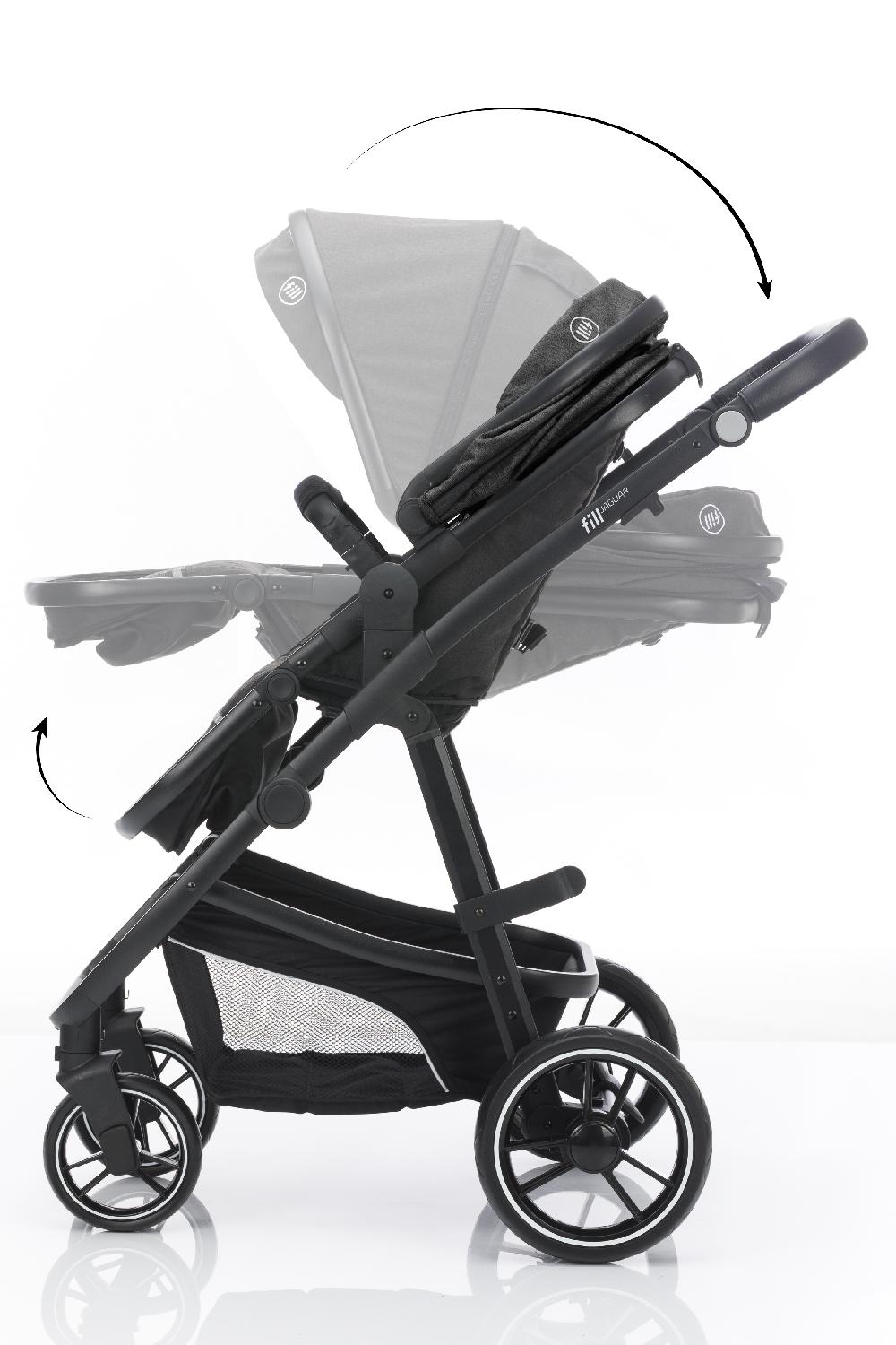 babymarkt Kombikinderwagen 3 in 1 Jaguar dunkelgrau melange Neueste Stile