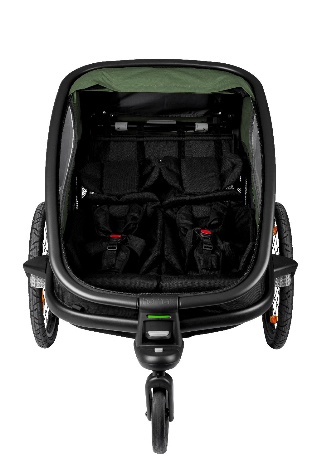 babymarkt Kinderfahrradanhänger Outback mit Rückenlehnenverstellung Navy Blau 2022 Zeitbegrenzte Promotion