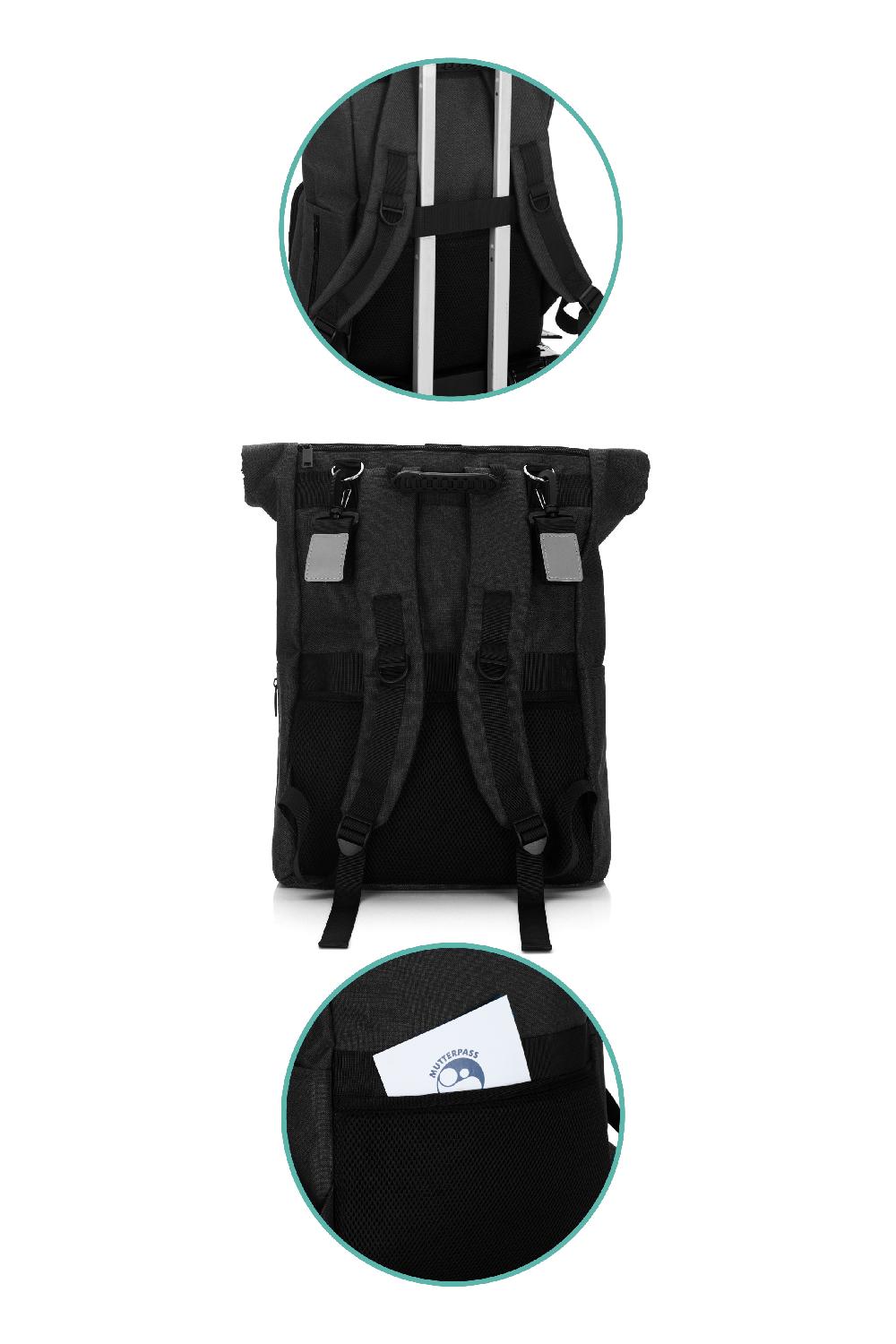 babymarkt Wickelrucksack Tokio schwarz Fabrikladen
