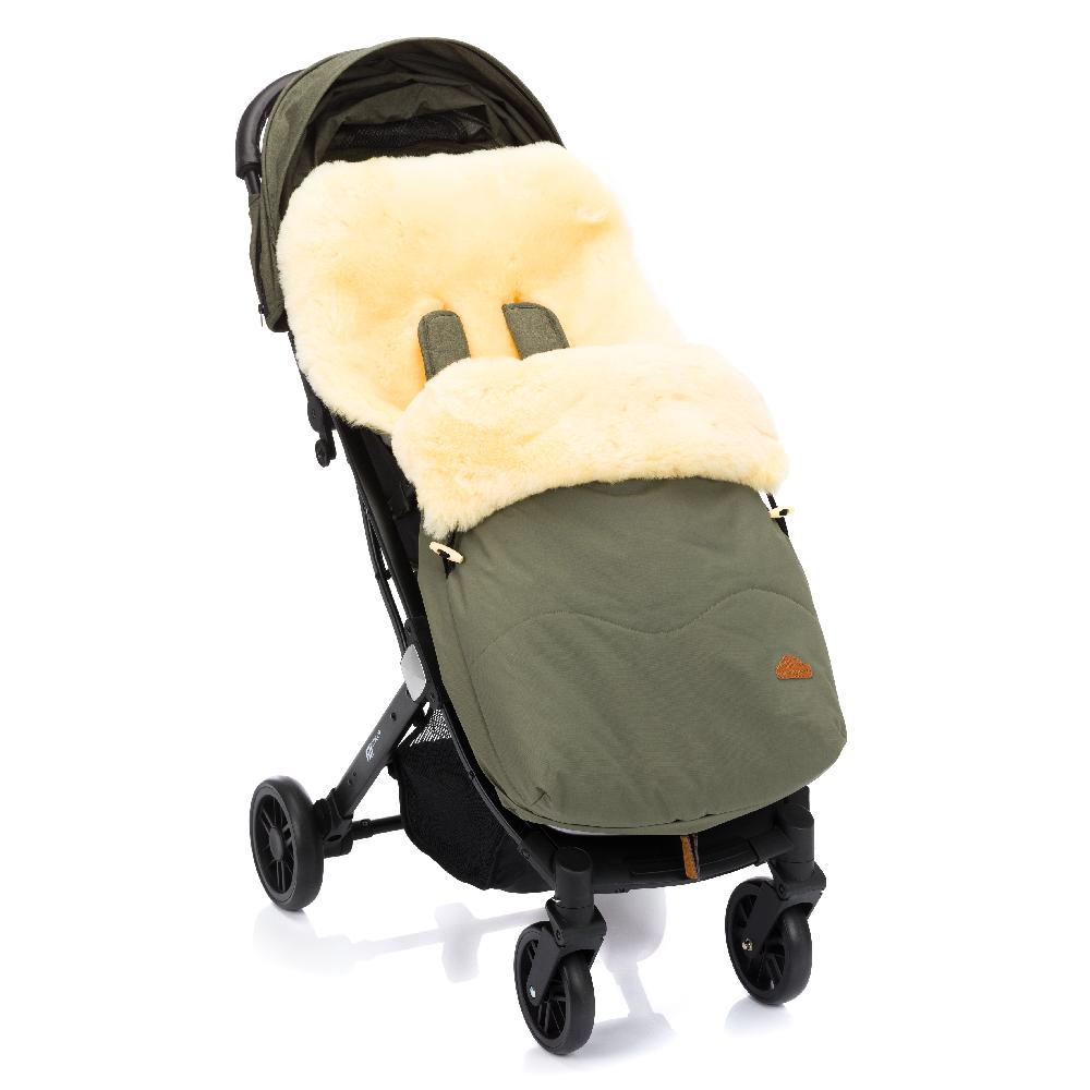 babymarkt Winterfußsack vartasly Lammfell oliv Begrenzt auf 3 Tage