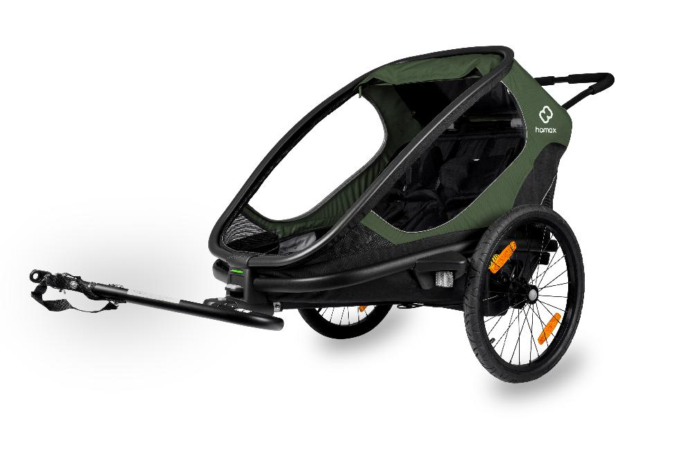 babymarkt Kinderfahrradanhänger Outback mit Rückenlehnenverstellung Green Black Meist gekauft