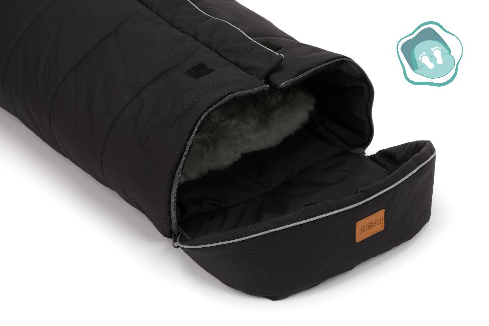 babymarkt Winterfußsack Mavensi mit Lammfelleinlage schwarz Kostenloser Versand
