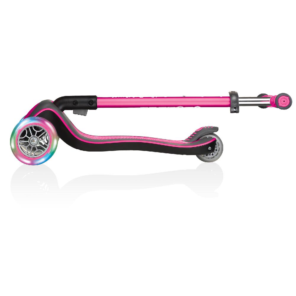 babymarkt Scooter ELITE DELUXE LIGHTS mit Leuchtrollen pink Räumungsverkauf