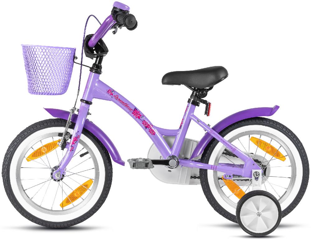 babymarkt Kinderfahrrad 14" mit Stützräder violett-weiß Letzte 2 Tage