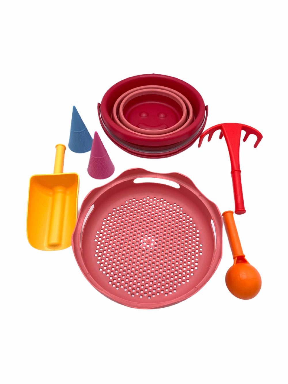 babymarkt 7in1 Sand Toys Falteimer-Set rot Speichern exportieren