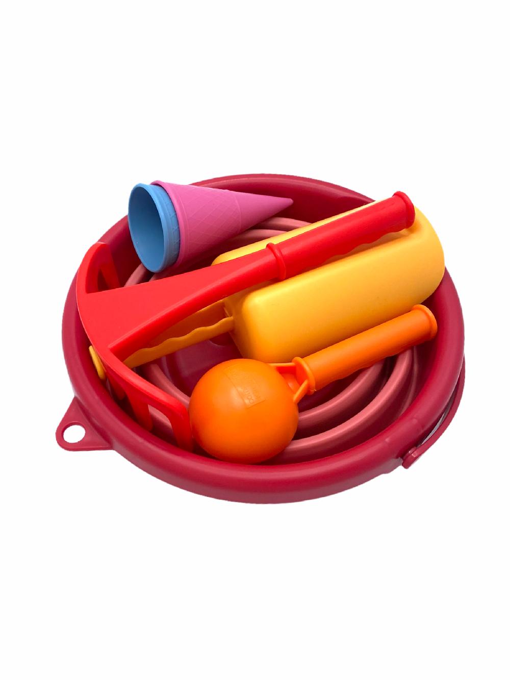 babymarkt 7in1 Sand Toys Falteimer-Set rot Speichern exportieren