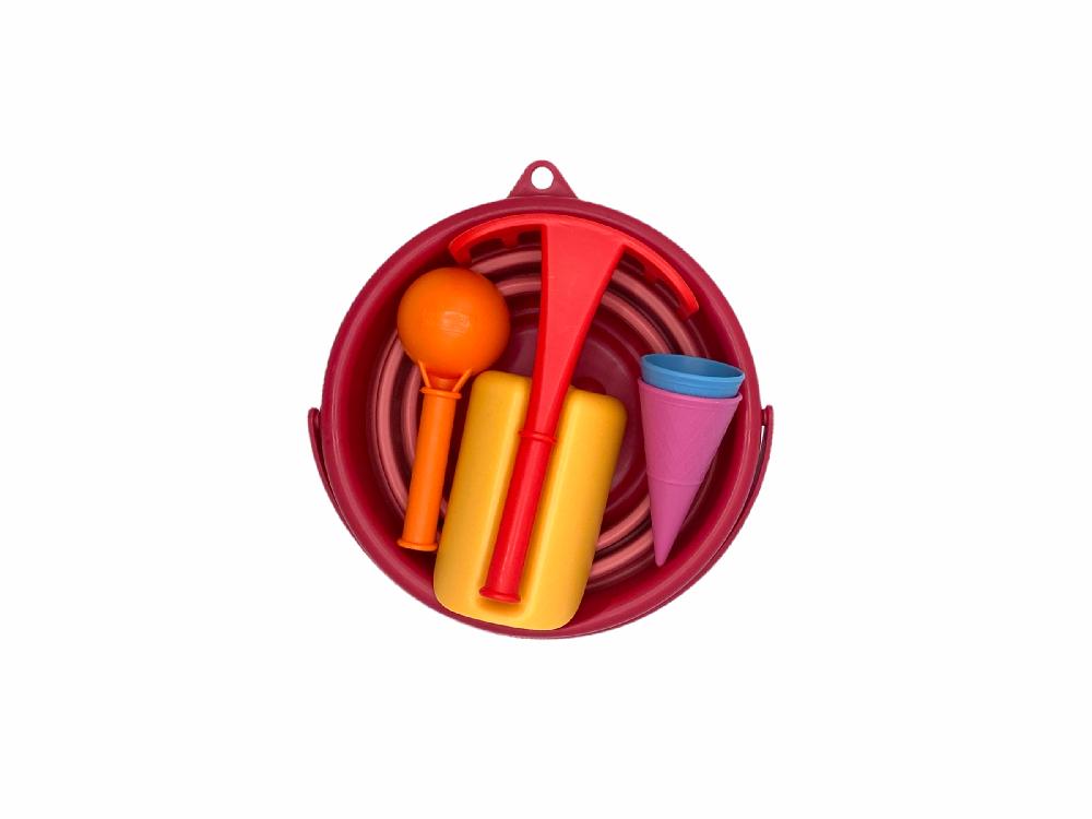 babymarkt 7in1 Sand Toys Falteimer-Set rot Speichern exportieren