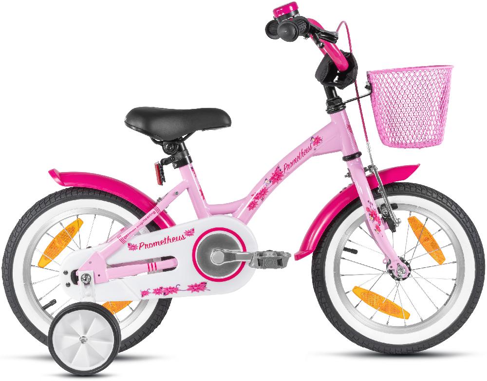 babymarkt Kinderfahrrad 14" mit Stützräder rosa-weiß 2025