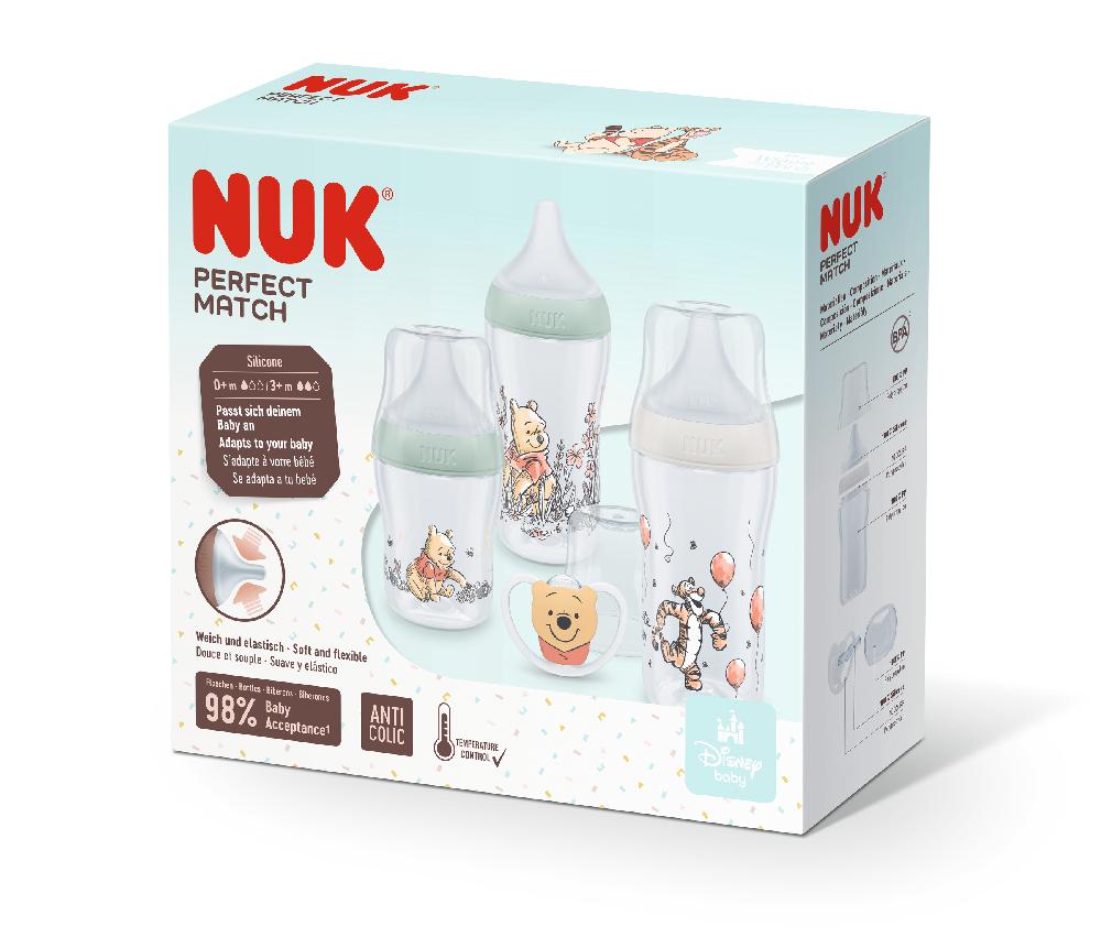 babymarkt Starterset Perfect Match Disney Winnie Pooh Anti-Colic inkl. Schnuller Space 0-6 Monate in beige und mint Rabatt