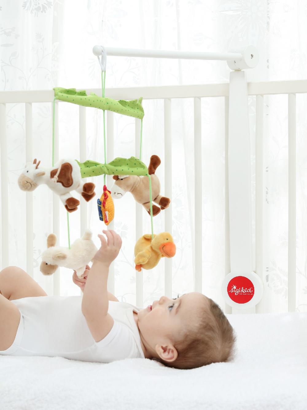babymarkt Mobile-Halter Holz weiß Neuheiten
