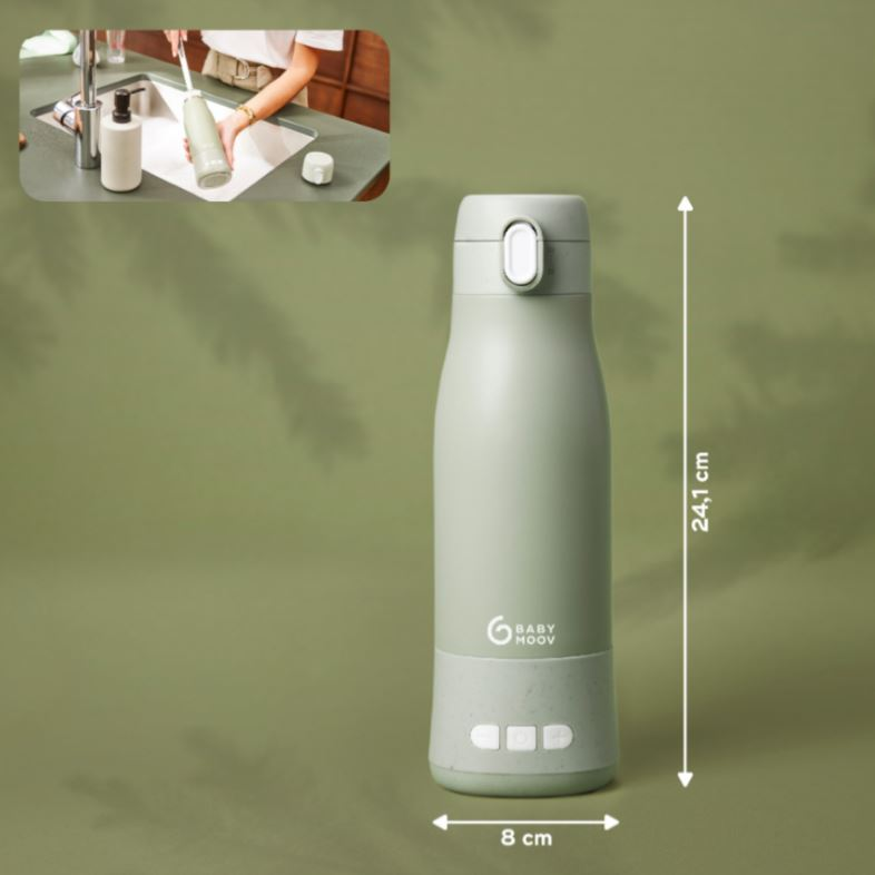 babymarkt Flaschenwärmer Moov & Feed für unterwegs sage green Bis zu 65% Rabatt