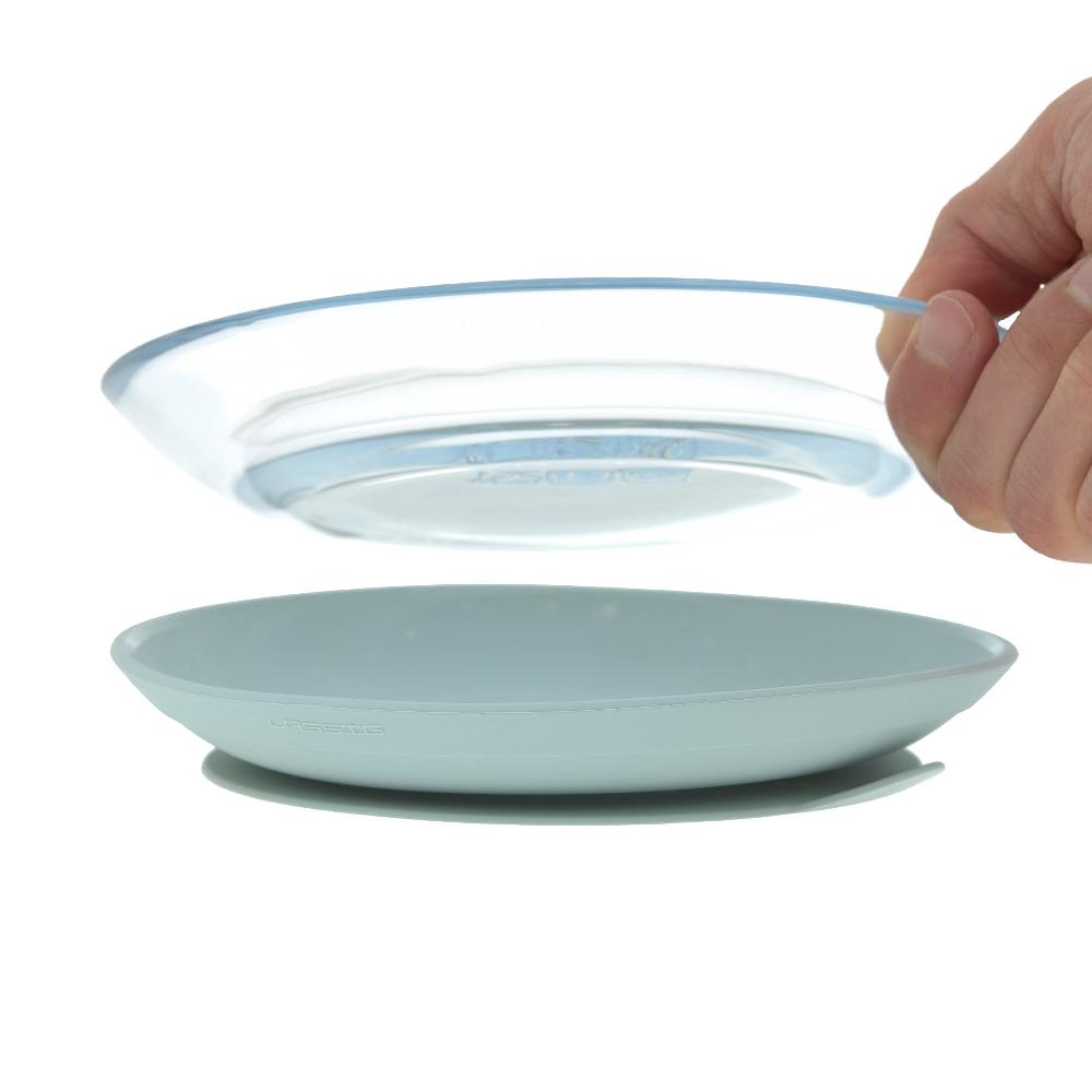 babymarkt Esslernset aus Glas und Silikon blue Fabrikpreis