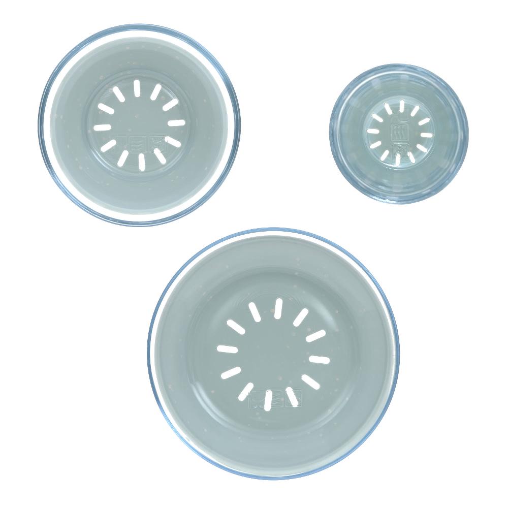 babymarkt Esslernset aus Glas und Silikon blue Fabrikpreis