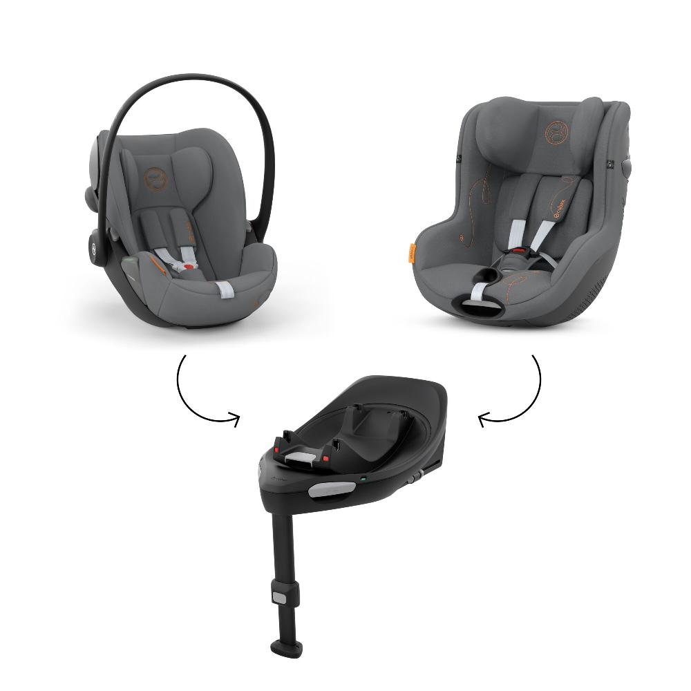 babymarkt Kindersitz Set Reboarder Sirona G inklusive Babyschale Cloud G inklusive Basisstation Base G Lava Grey Begrenzte Freigabe