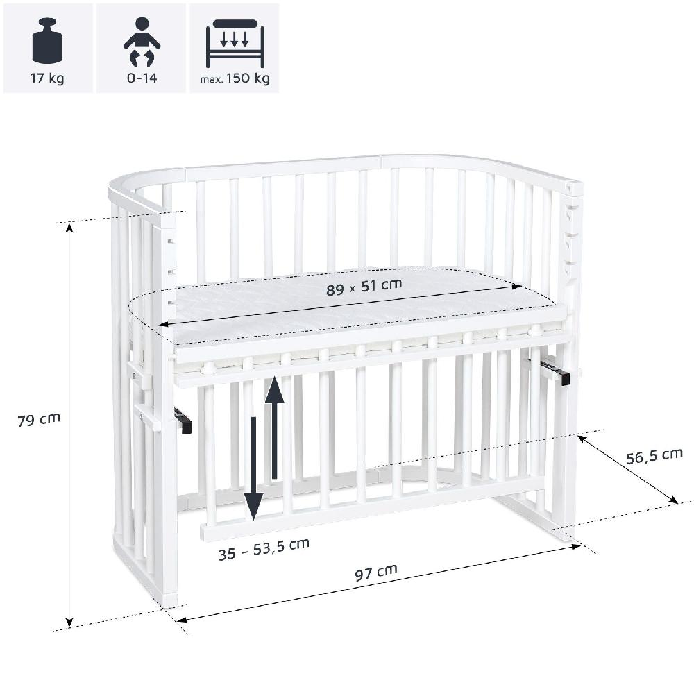 babymarkt Maxi Beistellbett Comfort Plus weiß lackiert Black Friday