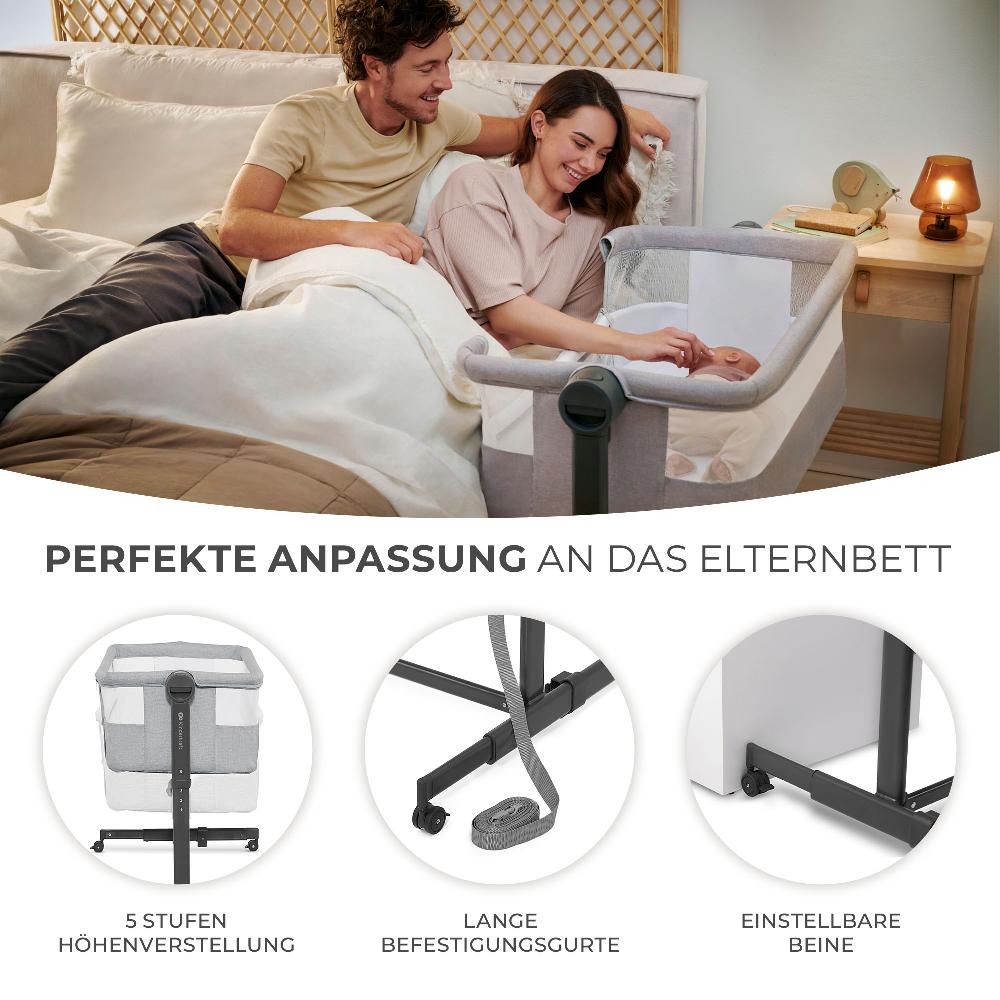 babymarkt Beistellbett NESTE UP 2 light grey Tägliche Deals