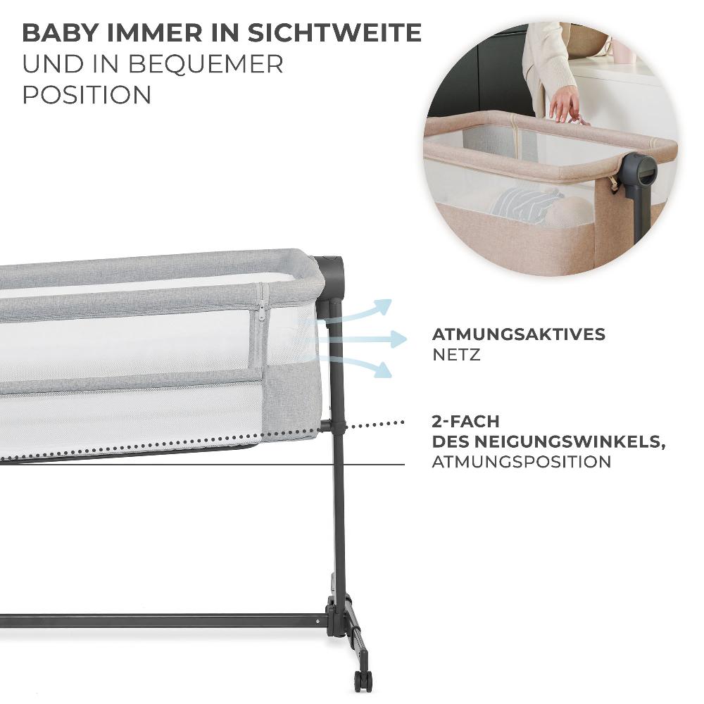 babymarkt Beistellbett NESTE UP 2 light grey Tägliche Deals
