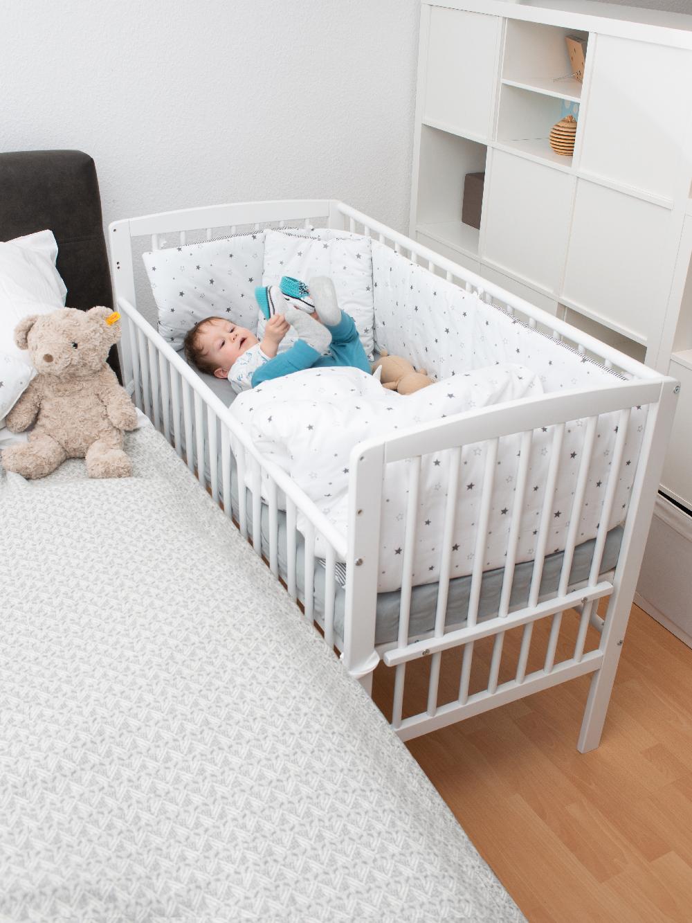 babymarkt Beistellbett Micky Plus weiß lackiert Letzte 3 Tage