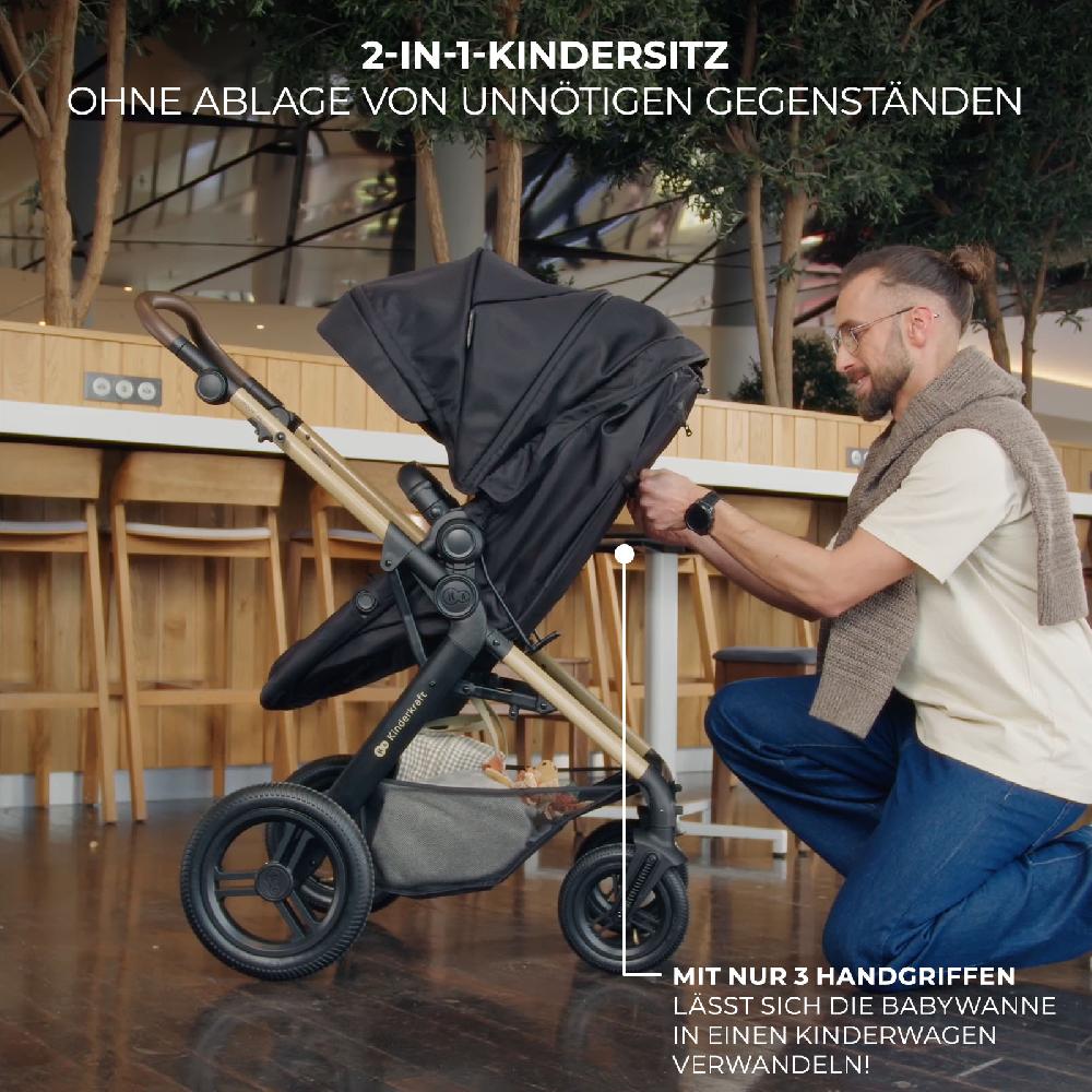 babymarkt Kombikinderwagen MOOV2 XL Pure Black Fabrikpreis