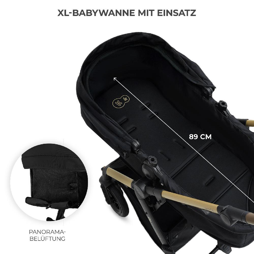 babymarkt Kombikinderwagen MOOV2 XL Pure Black Fabrikpreis